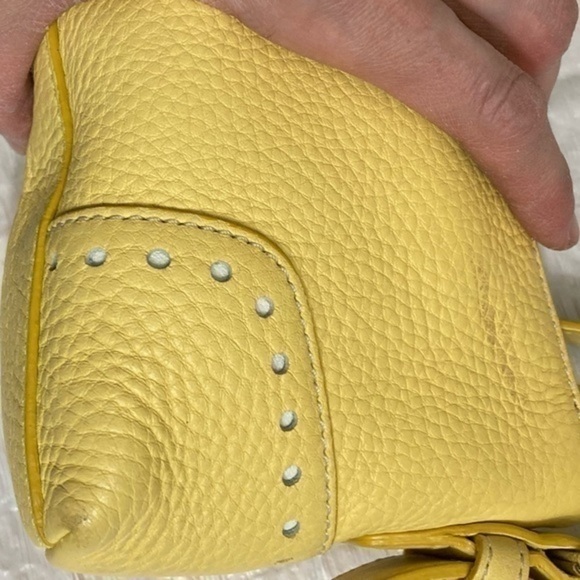 Coach vintage y2k yellow leather hamptons mini bag baguette 5052 - Picture 6 of 11